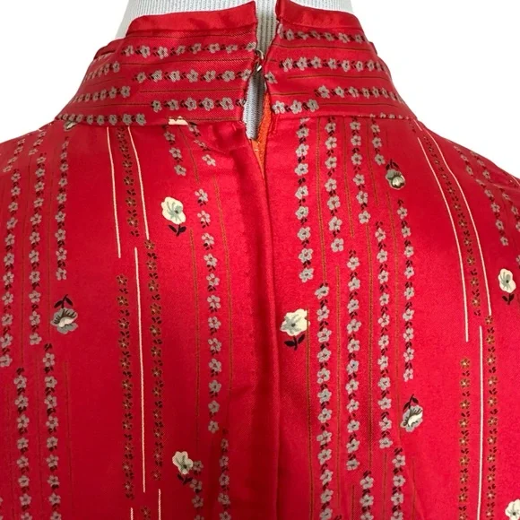 VINTAGE JANES CHEN Red Cheongsam Dress - Picture 5 of 10